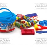 خمیر بازی سطلی ۵ رنگ آریا