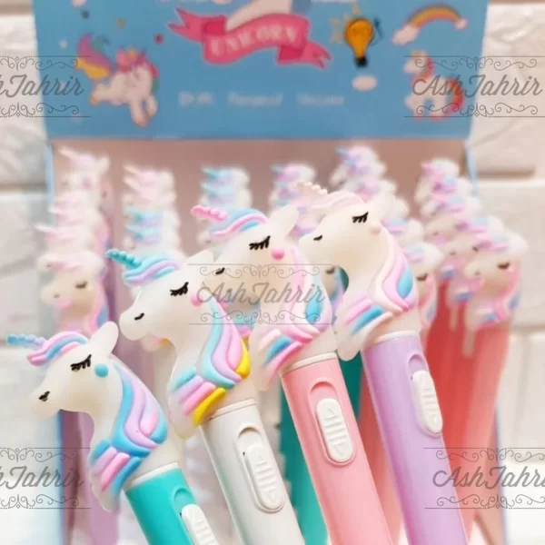 خودکار ژله ای یونیکورن چراغ دار