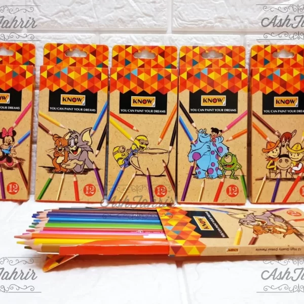 مداد رنگی 12 رنگ کلاسیک Know