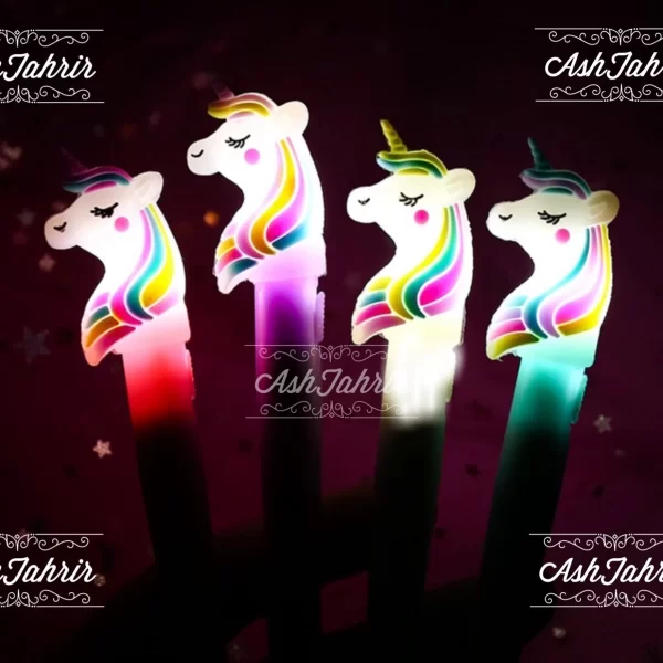 خودکار ژله ای یونیکورن چراغ دار