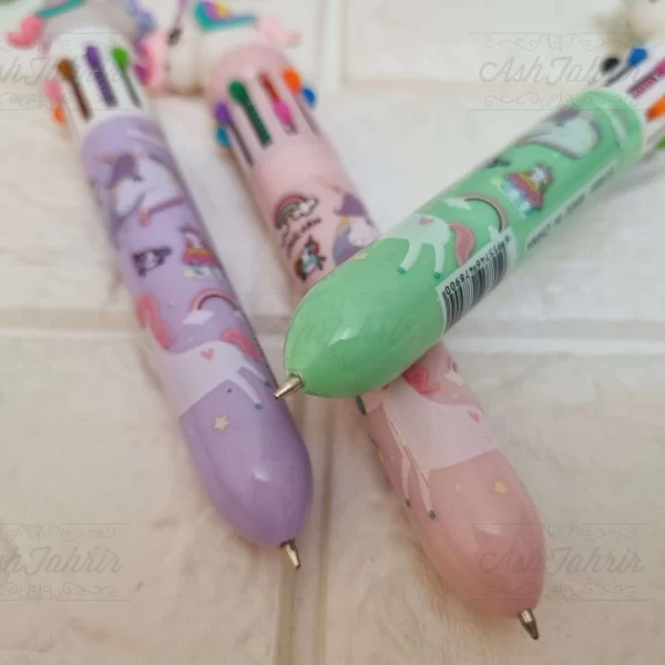 خودکار فشاری 10 رنگ تک شاخ