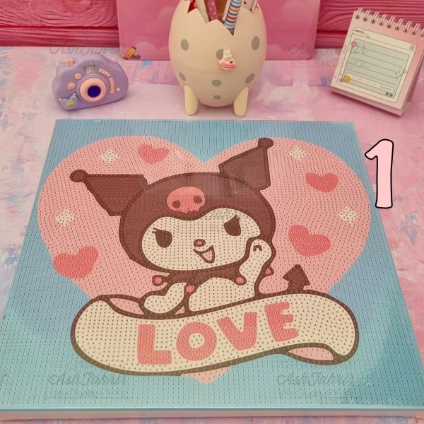 نقاشی الماسی کرومی و ملودی Kuromi & My Melody