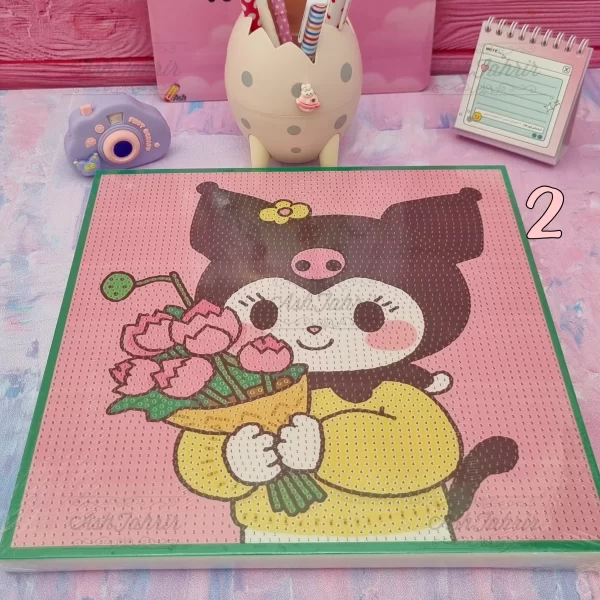 نقاشی الماسی کرومی و ملودی Kuromi & My Melody