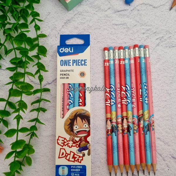 مداد سیاه پاکن دار دلی طرح وان پیس Deli One Piece