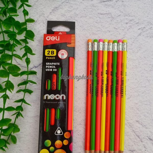 مداد سیاه پاکن دار دلی نئونی Deli Neon
